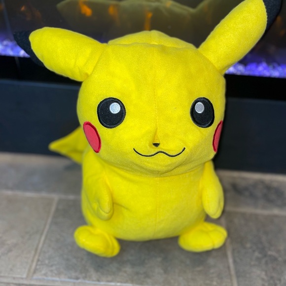 Pokemon Pikachu Plush Stuffed Animal Yellow Game Nintendo kids toy Doll Movie - Picture 2 of 8